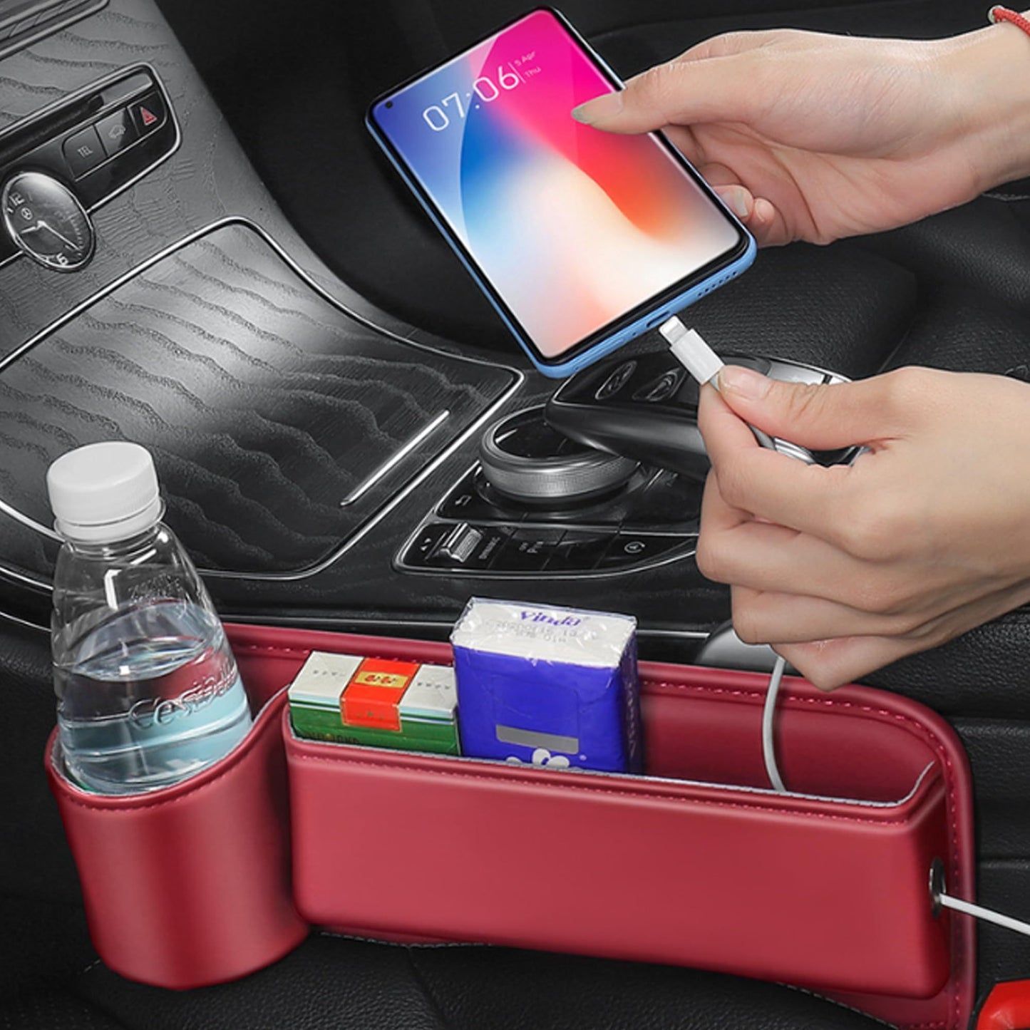 Car Seat Gap Filler Organizer for Keys, Phones, and Sunglasses